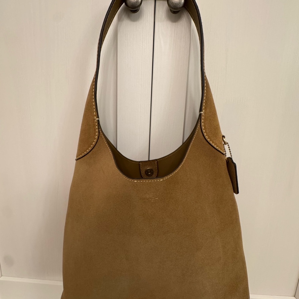 Coach Sand Suede Hobo Bag